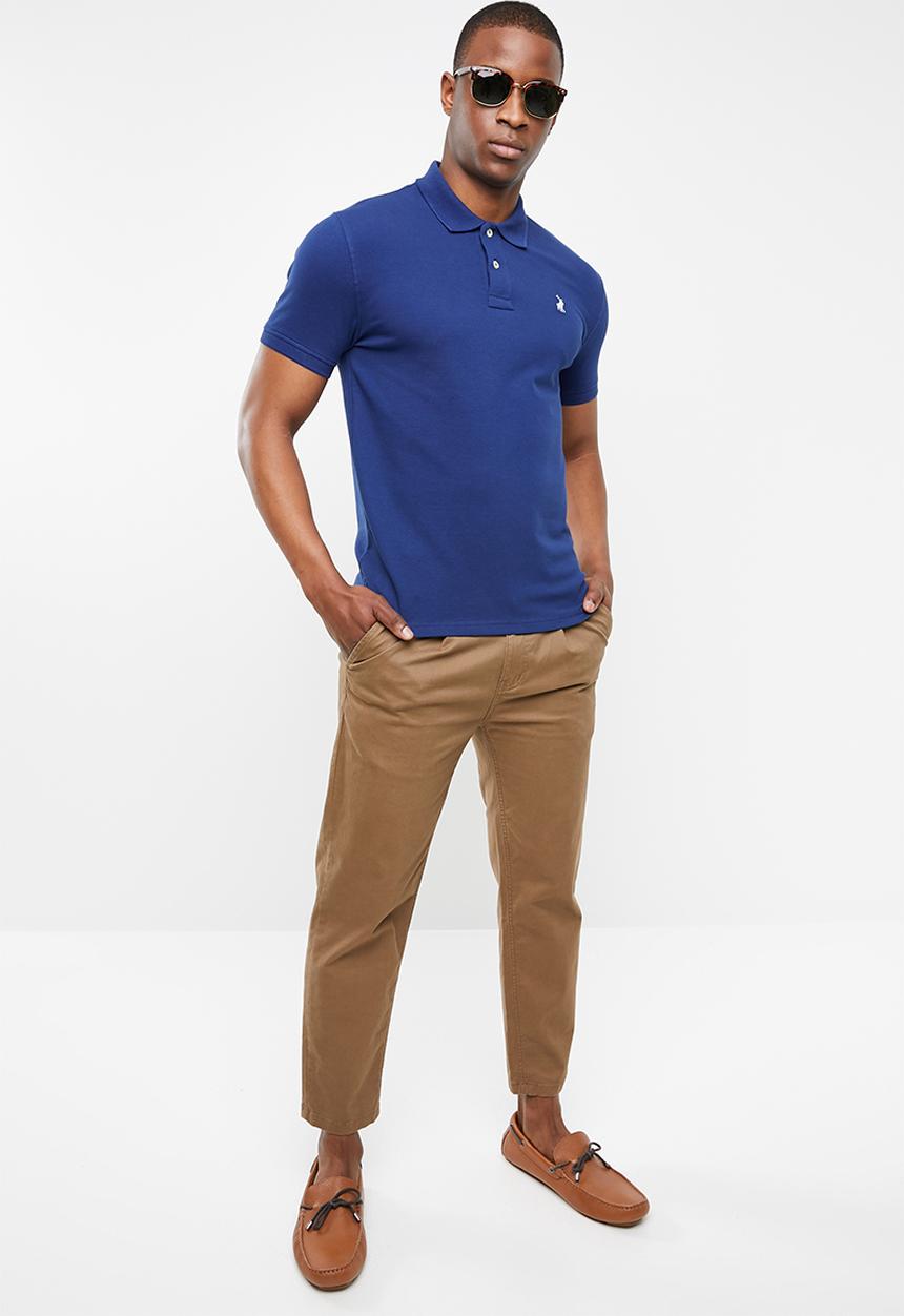 POLO - Classic stretch Pique golfer - navy 