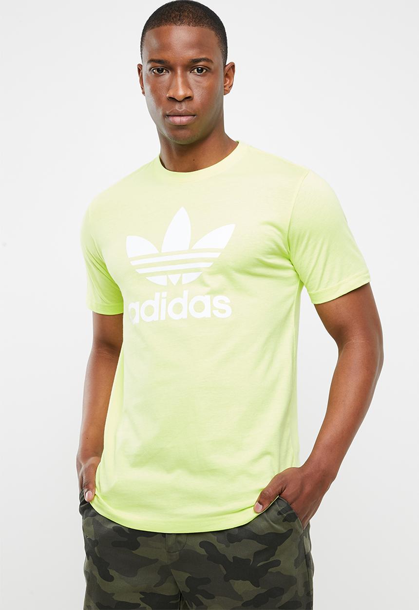 adidas Originals - Trefoil short sleeve T-shirt - yellow & white