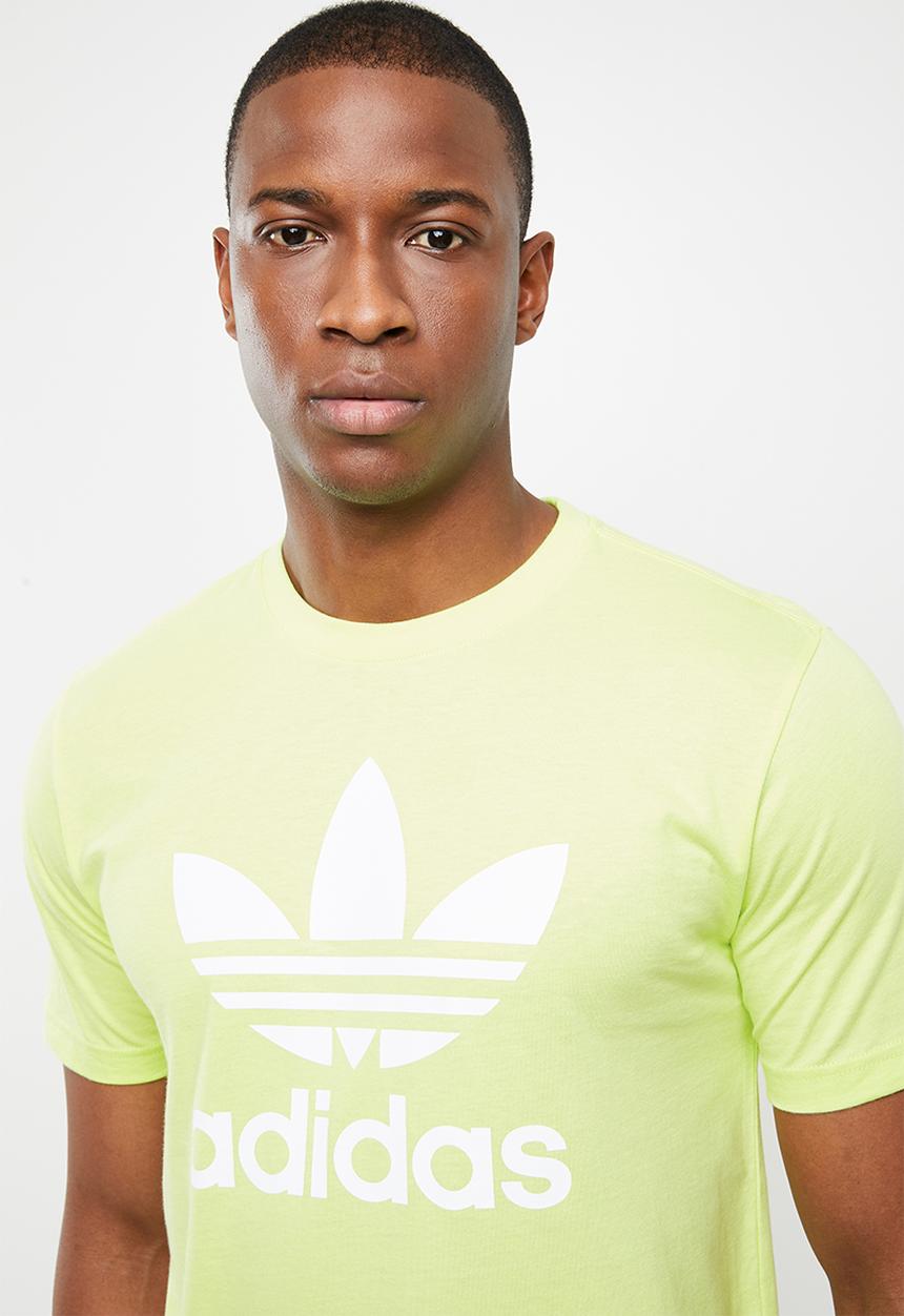 adidas Originals - Trefoil short sleeve T-shirt - yellow & white