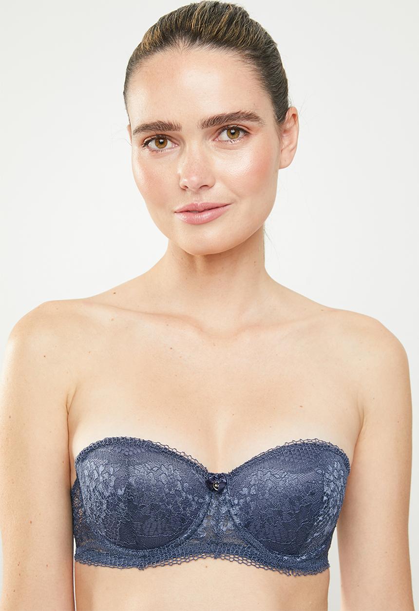 SISSY BOY - All over lace multiway underwire bra - blue