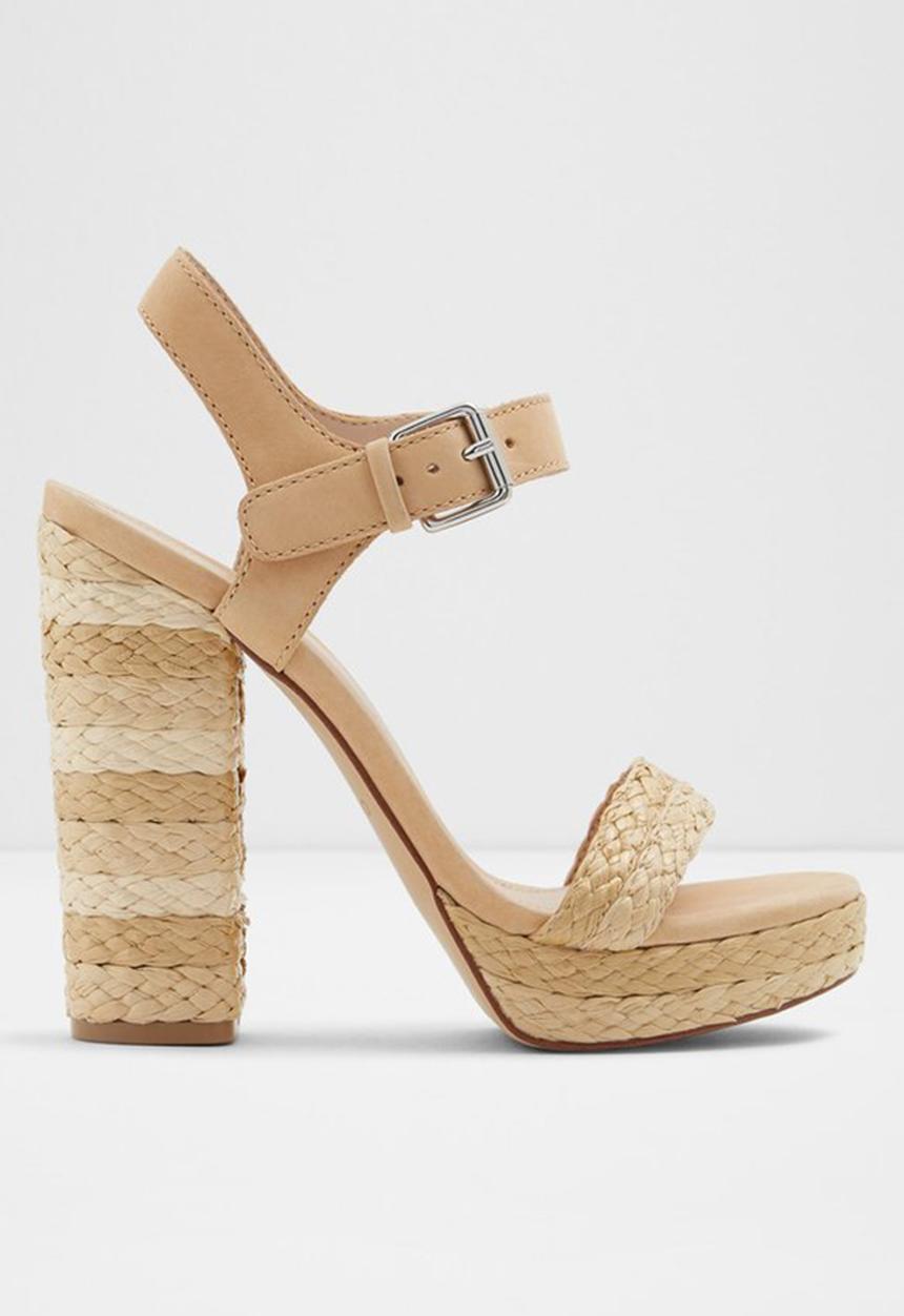 ALDO - Huglag leather heel - natural