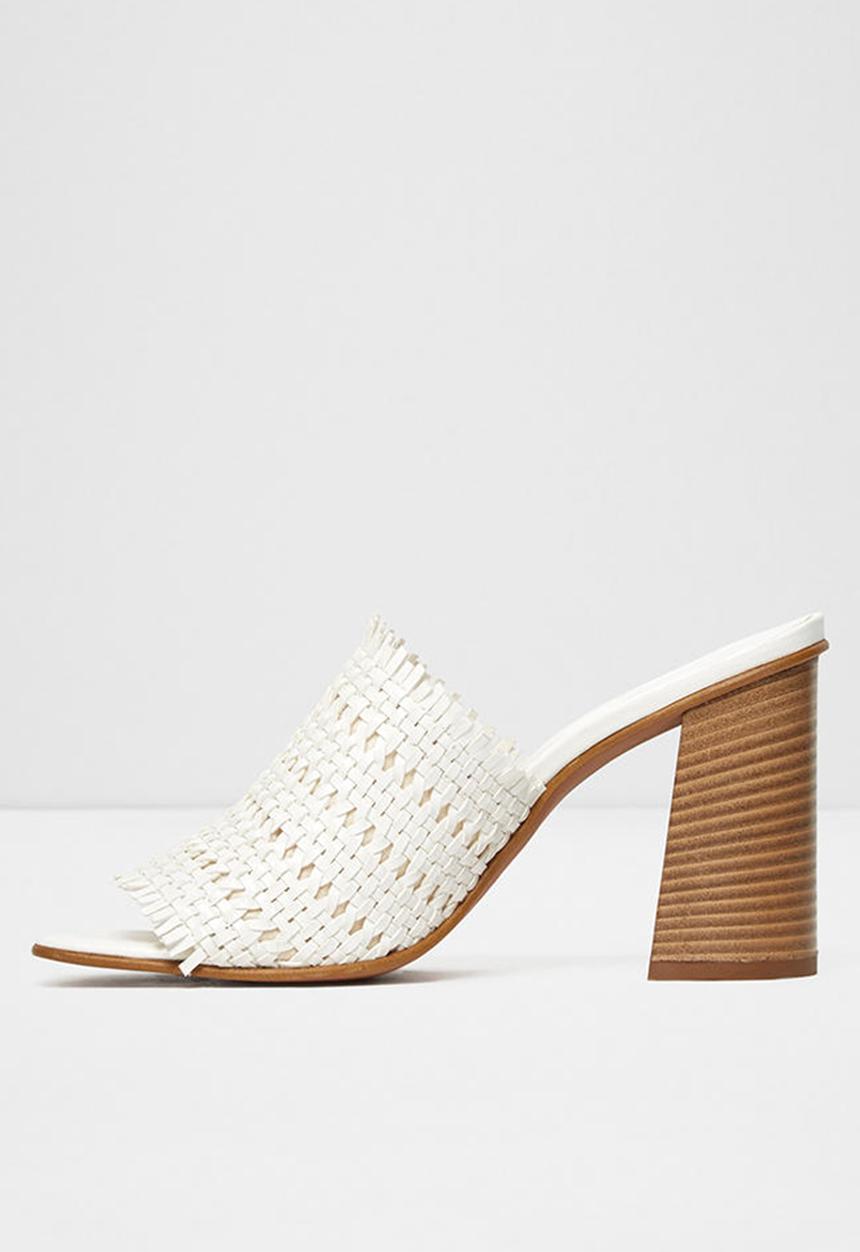 ALDO - Lirella leather heel - white