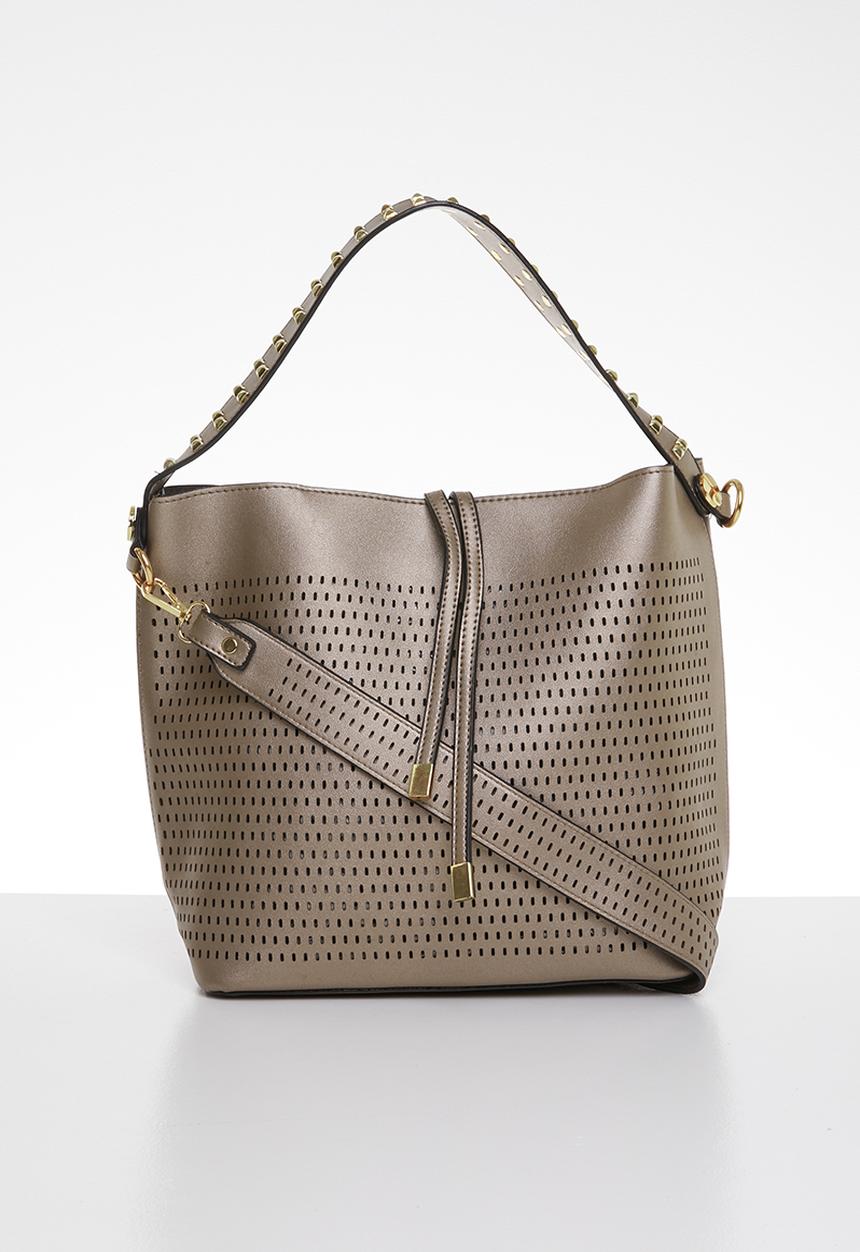 STYLE REPUBLIC - Studded shoulder bag - brown