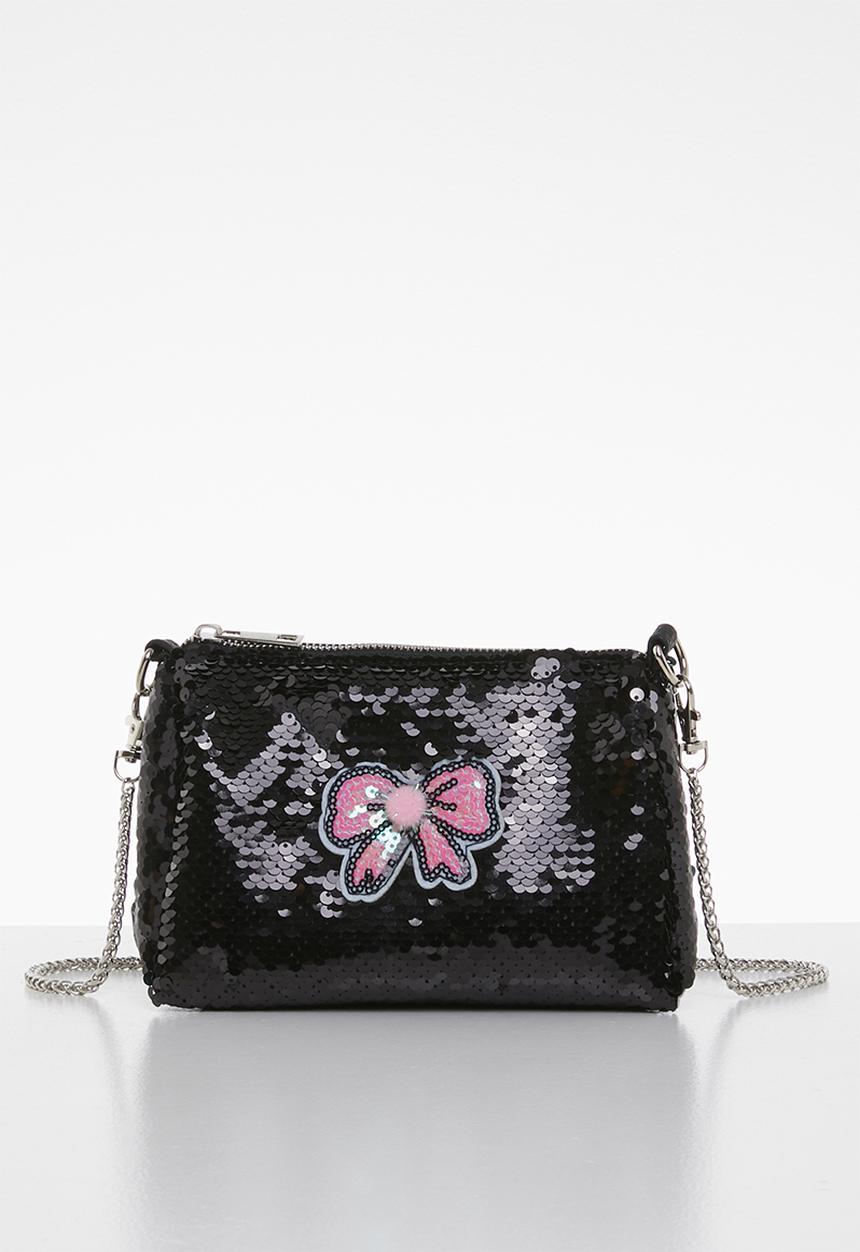 Pop Candy - Sling bag with applique bow - black