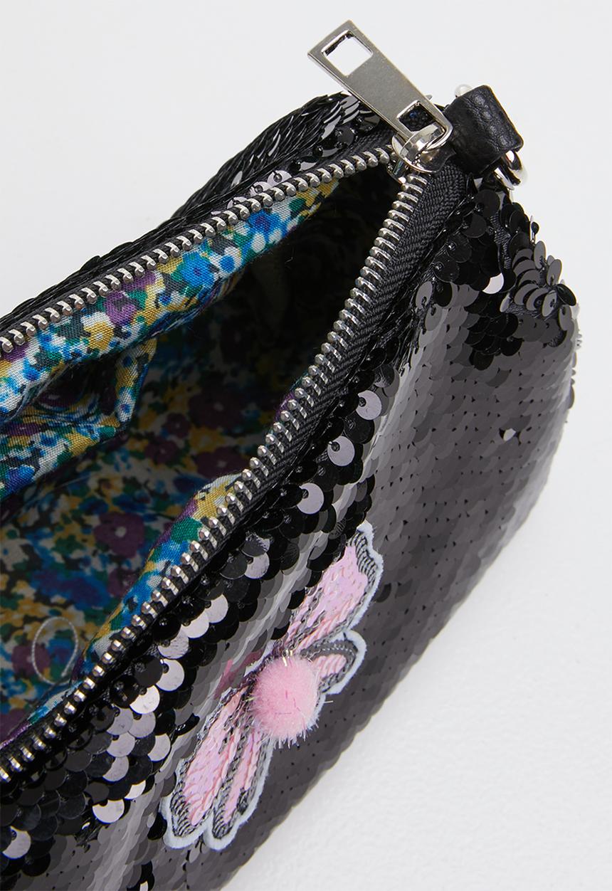Pop Candy - Sling bag with applique bow - black