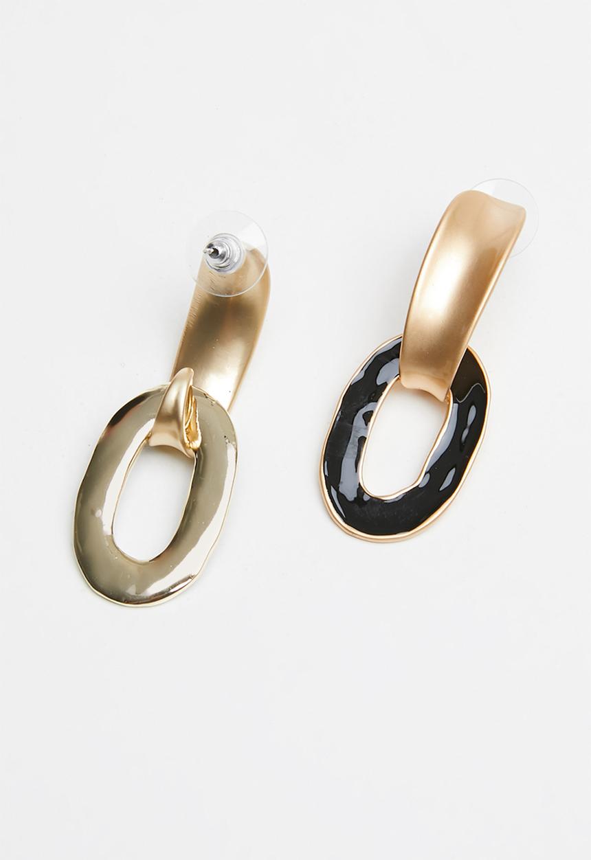 Superbalist - Shaz earrings - black & gold