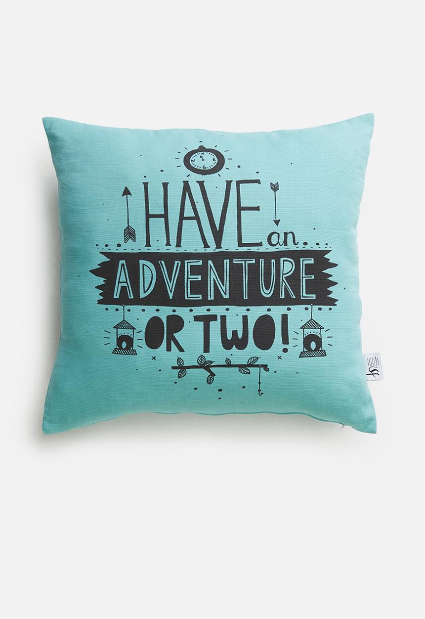 Sixth Floor - Have an adventure cushion cover - blue