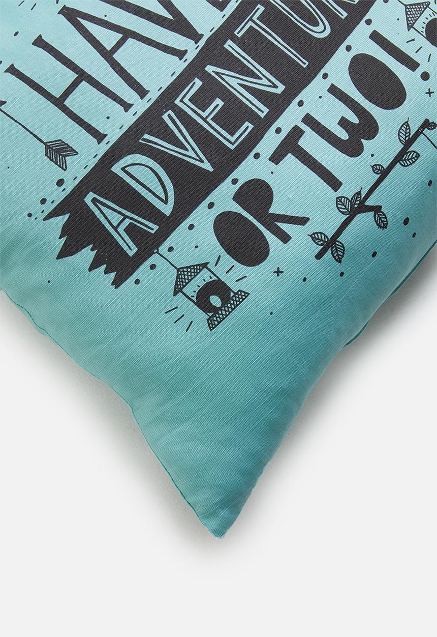 Sixth Floor - Have an adventure cushion cover - blue