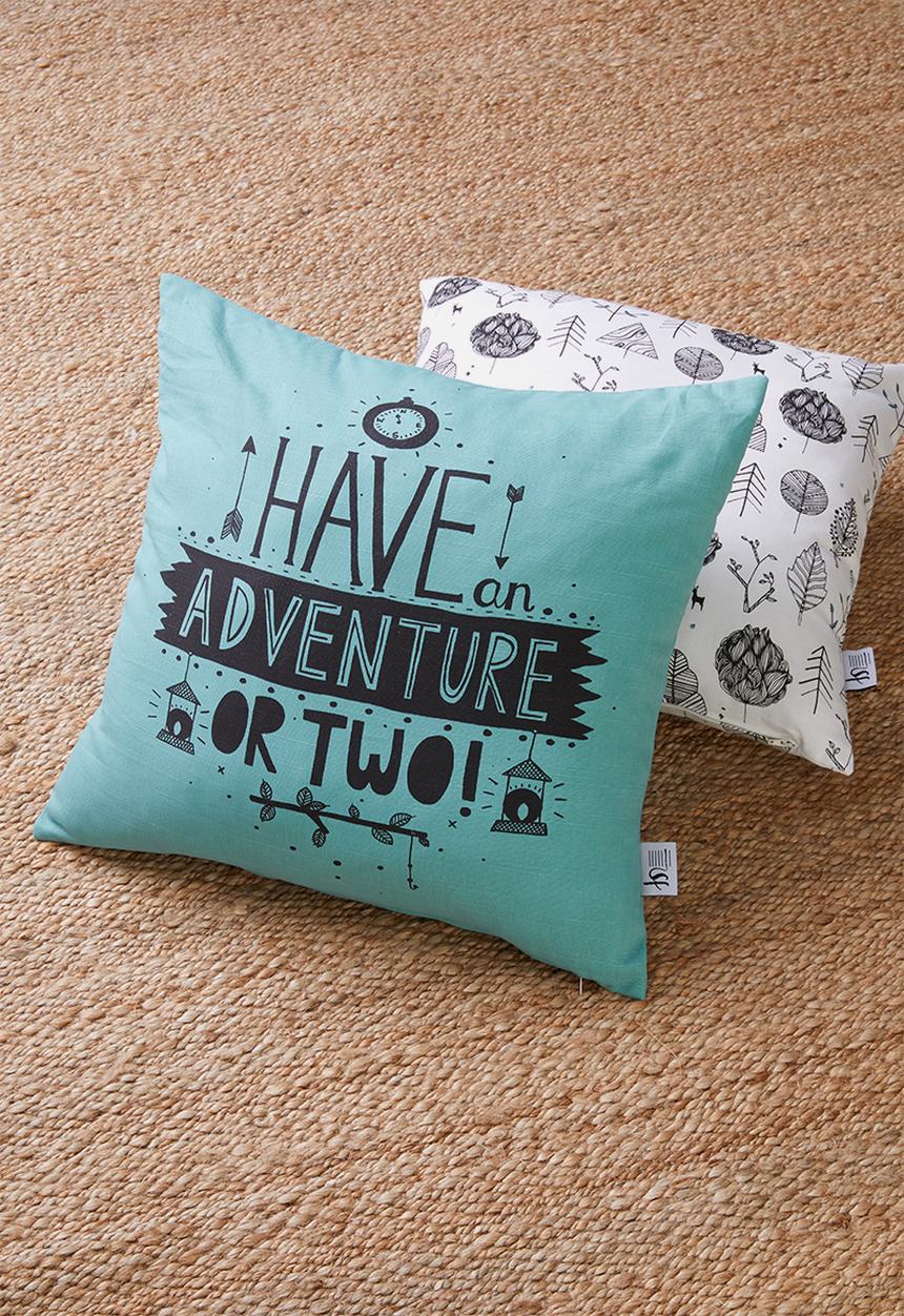 Sixth Floor - Have an adventure cushion cover - blue
