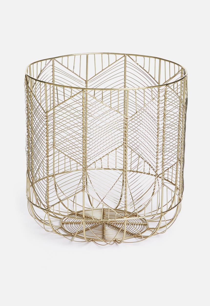 Sixth Floor - Harlow storage basket - gold