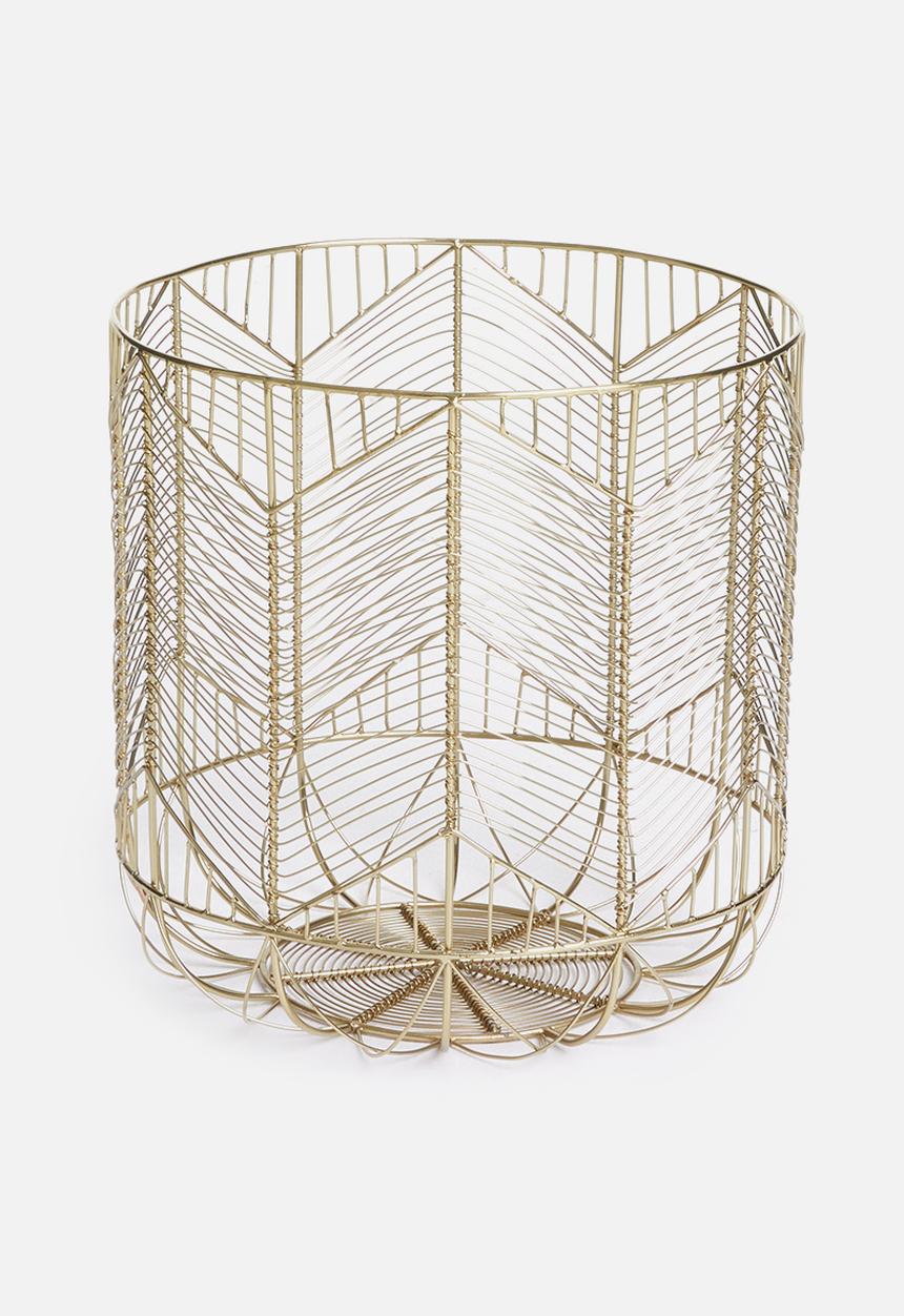 Sixth Floor - Harlow storage basket - gold