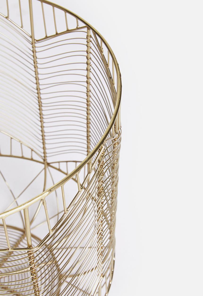 Sixth Floor - Harlow storage basket - gold
