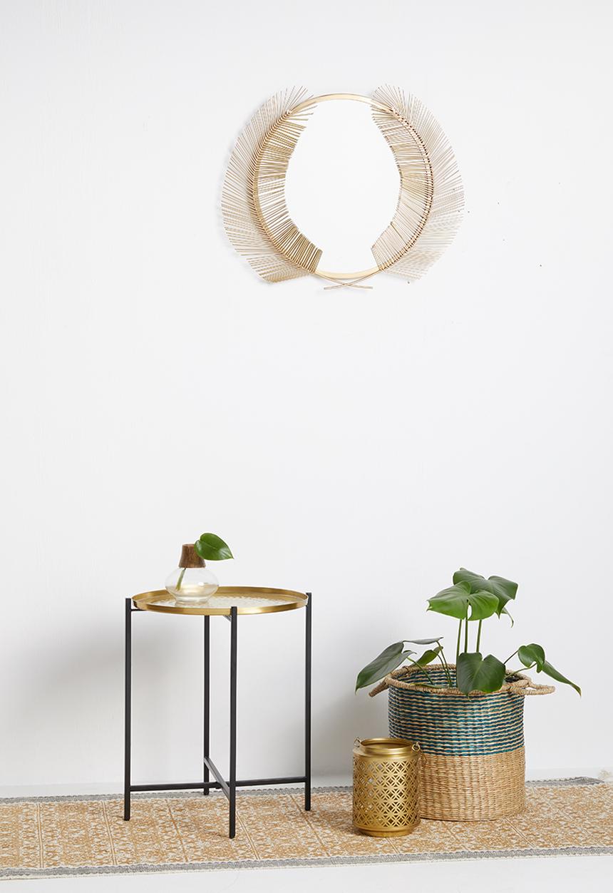 SF Collection - Amelia leaf mirror - brass