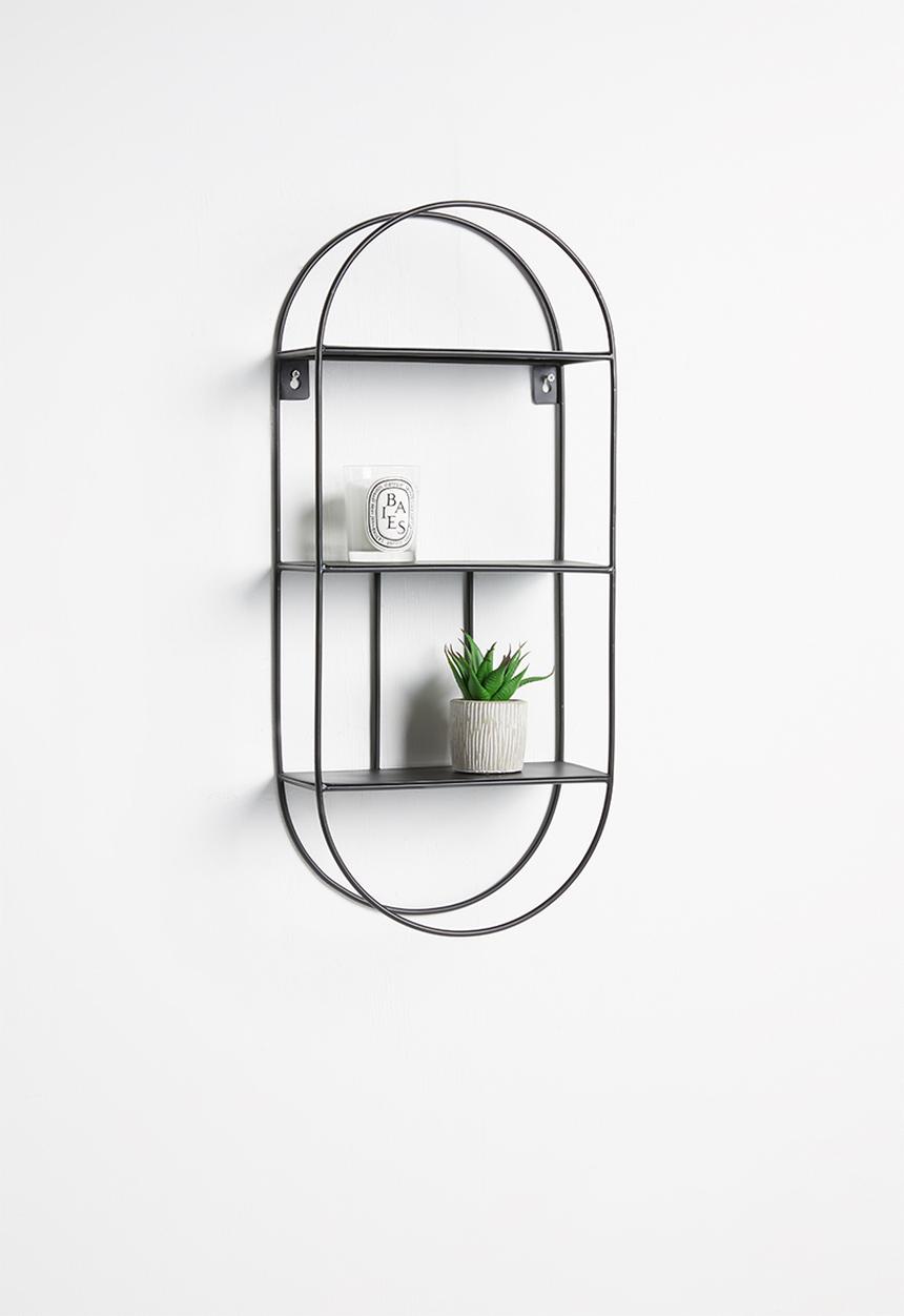 Sixth Floor - Art deco shelf - black