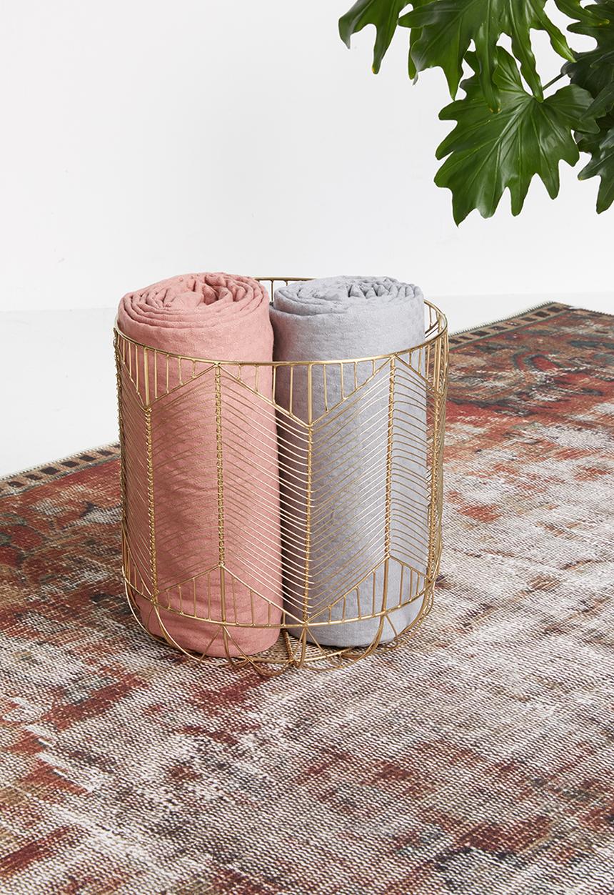 Sixth Floor - Harlow storage basket - gold