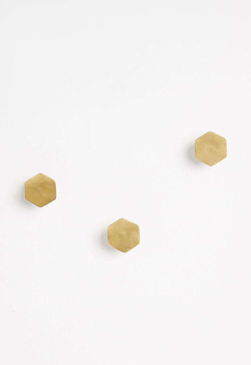 Sixth Floor - Rex hooks set of 3 - gold