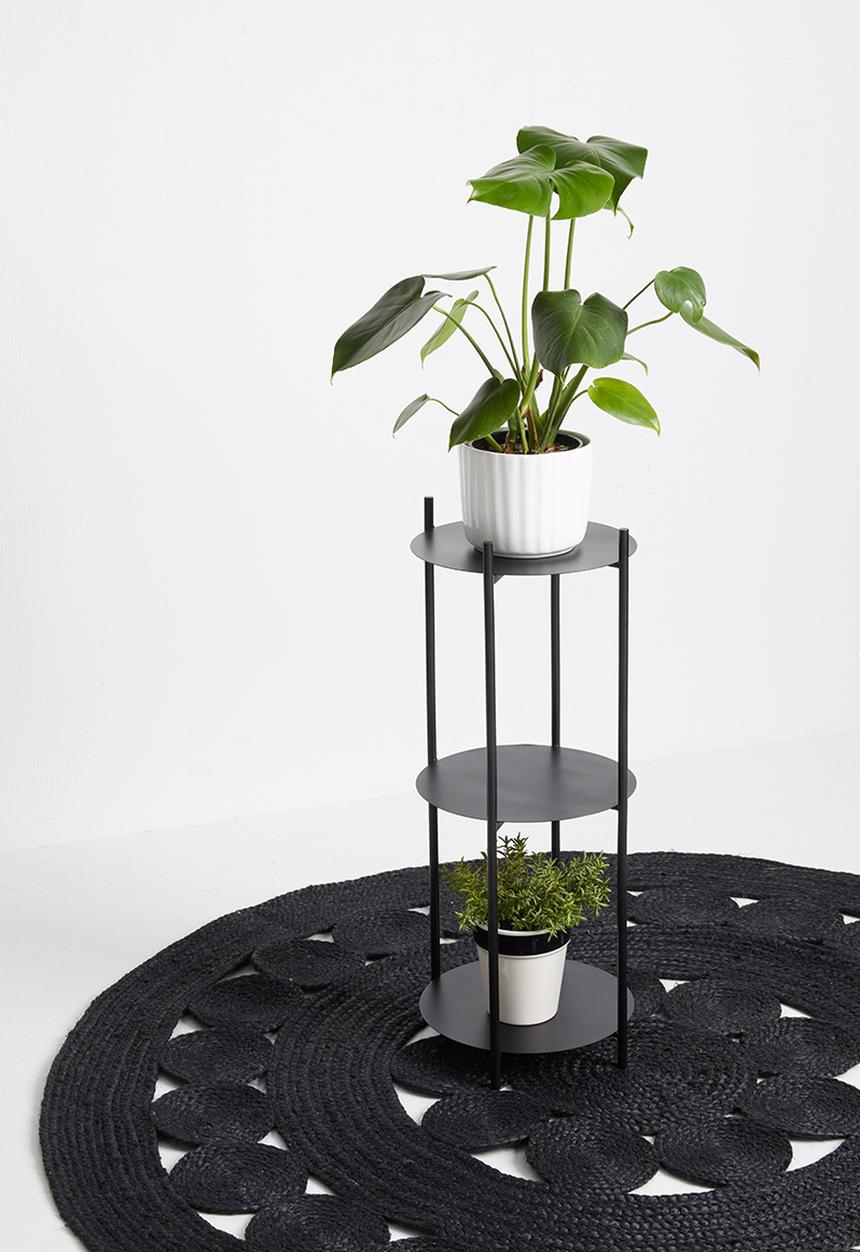 Sixth Floor - Iron plant shelf - black