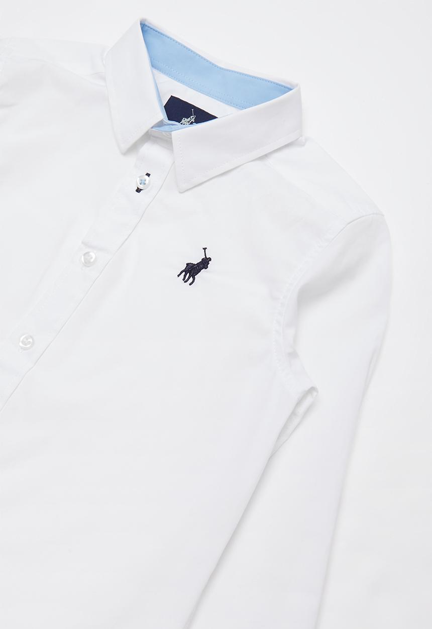 POLO - Boys Nicholas long sleeve shirt - white