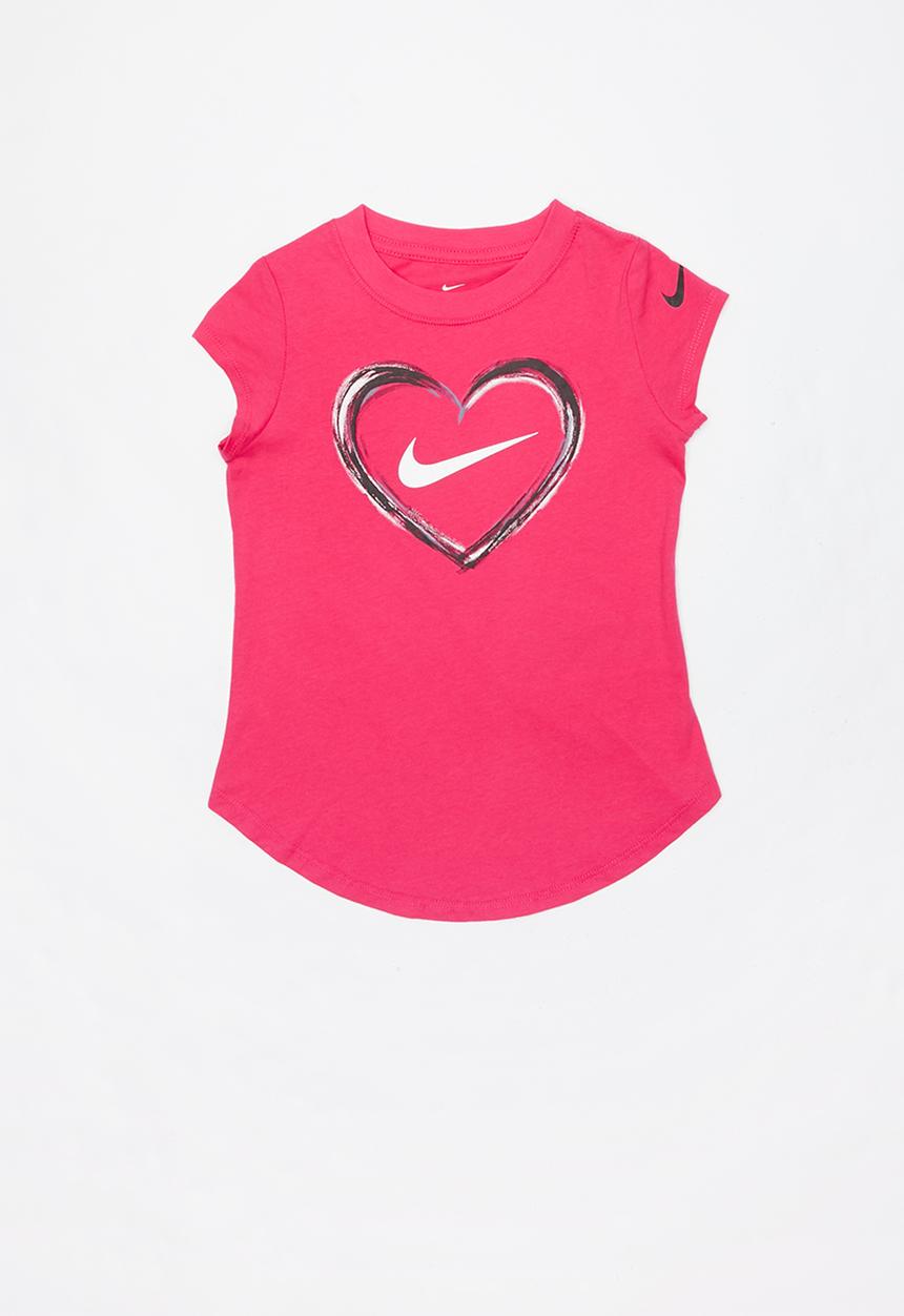 Nike - Nike girl digi analog heart scp short sleeve - pink