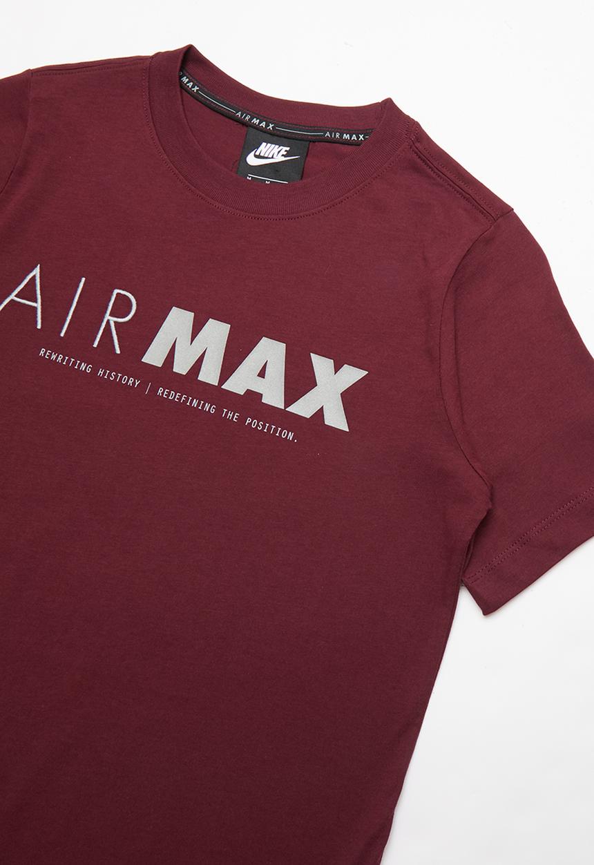 Nike - B nsw air max ss tee yth - burgundy