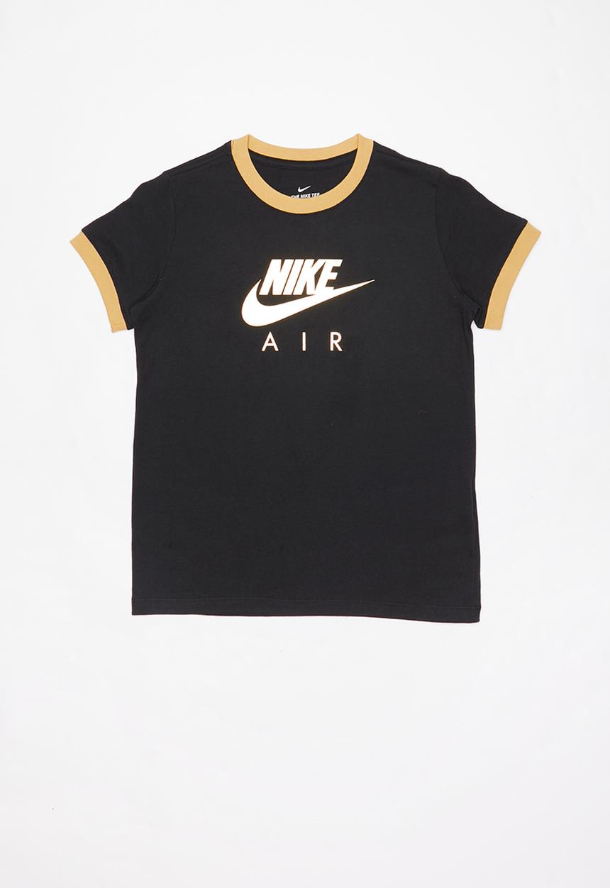 Nike - G nsw tee nike air logo ringer - black & gold