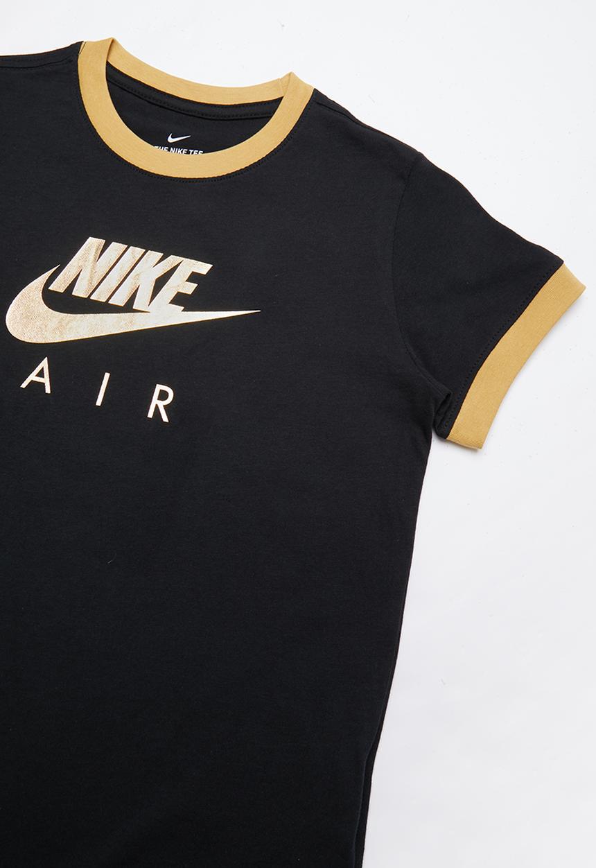 Nike - G nsw tee nike air logo ringer - black & gold