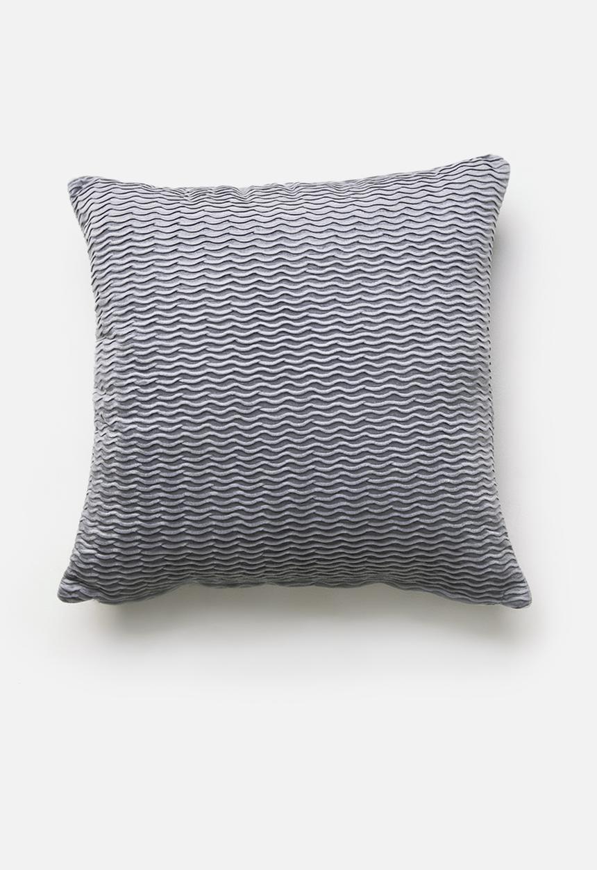 Sixth Floor - Chloe velvet cushion cover - grey