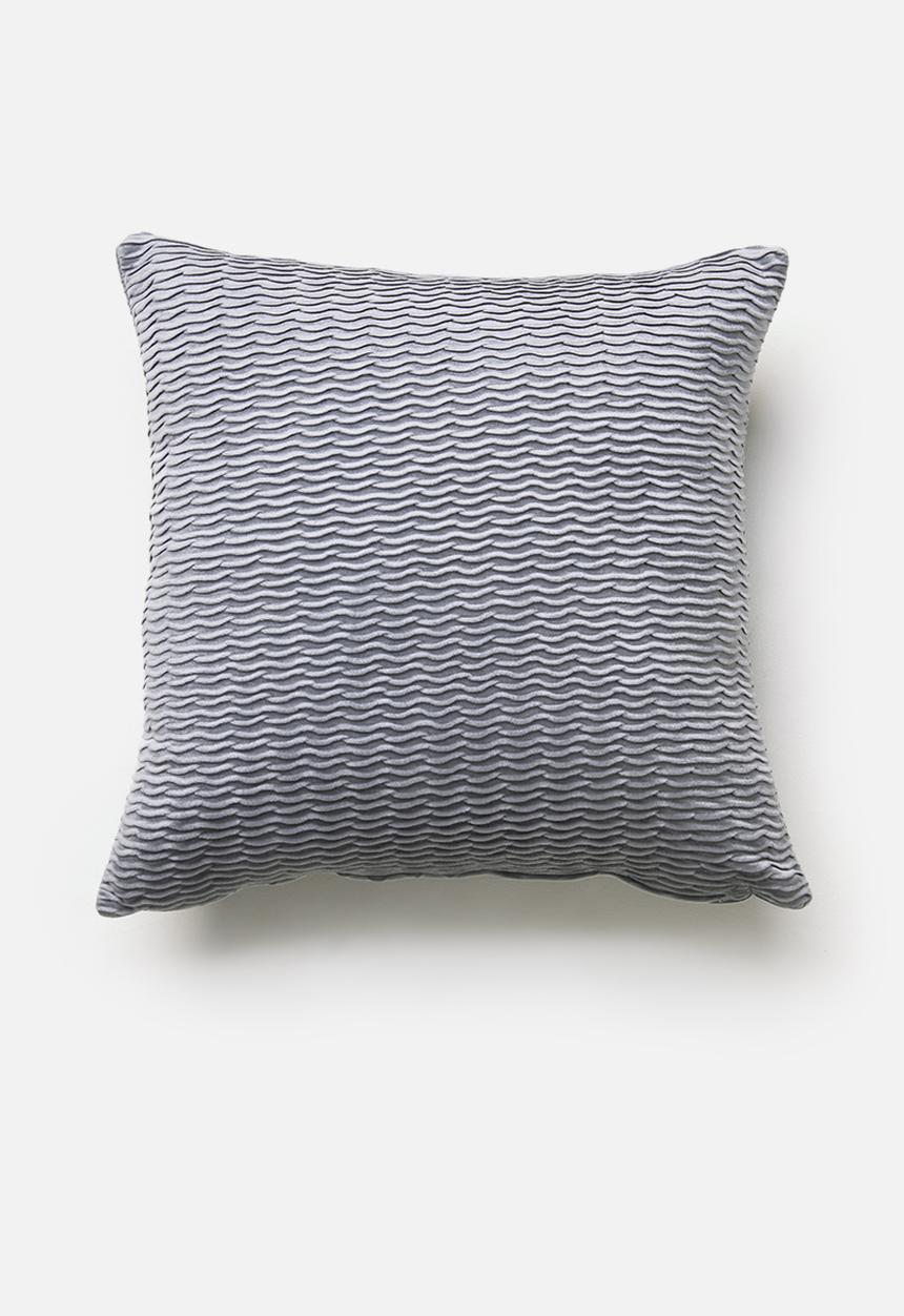 Sixth Floor - Chloe velvet cushion cover - grey