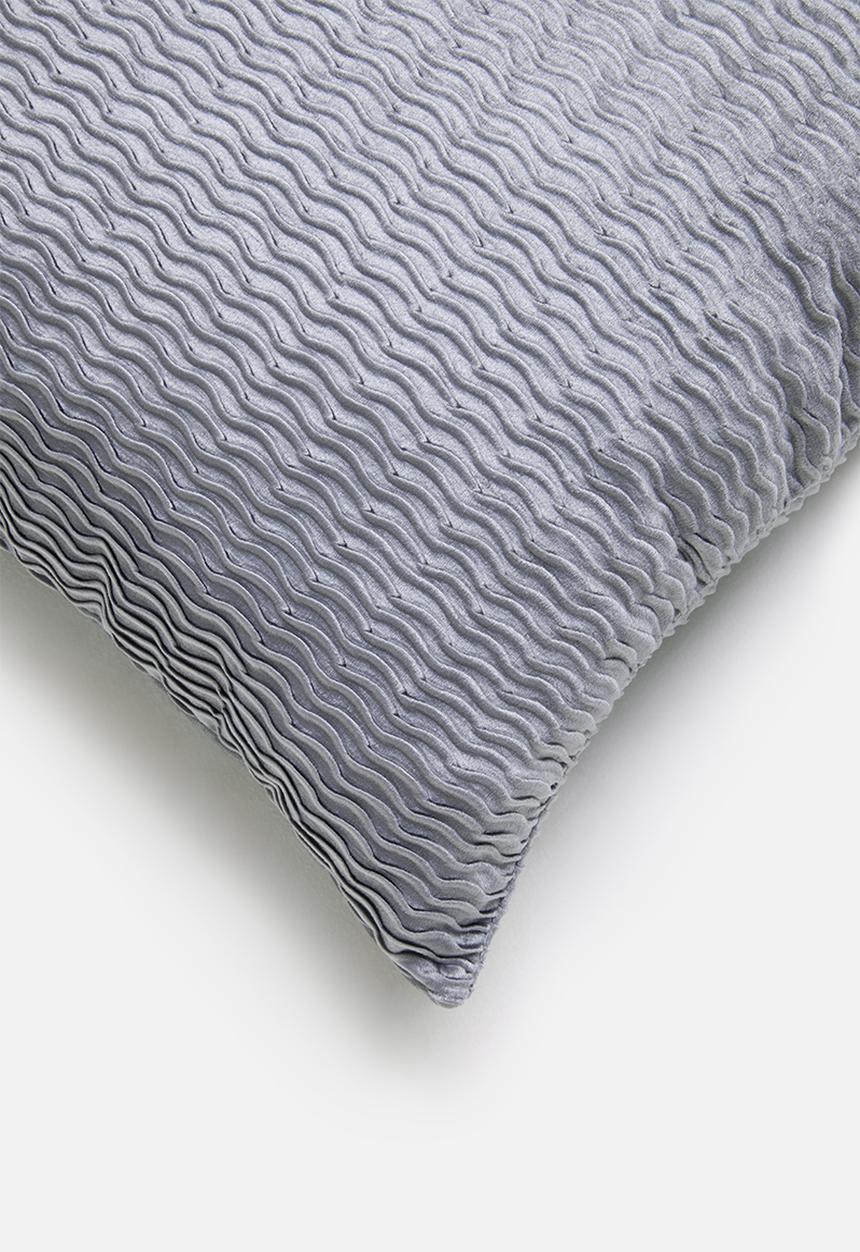 Sixth Floor - Chloe velvet cushion cover - grey