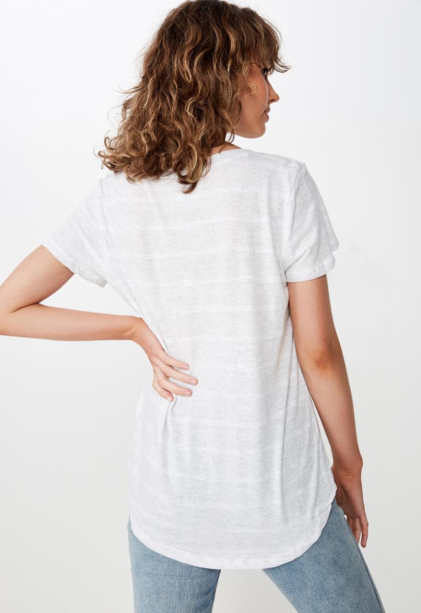 Cotton On - The deep v  - white & grey