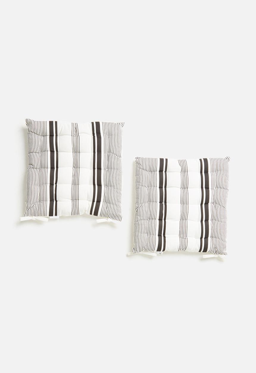 Sixth Floor - Seat cushion set - grey stripes