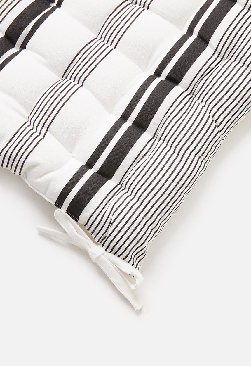 Sixth Floor - Seat cushion set - grey stripes