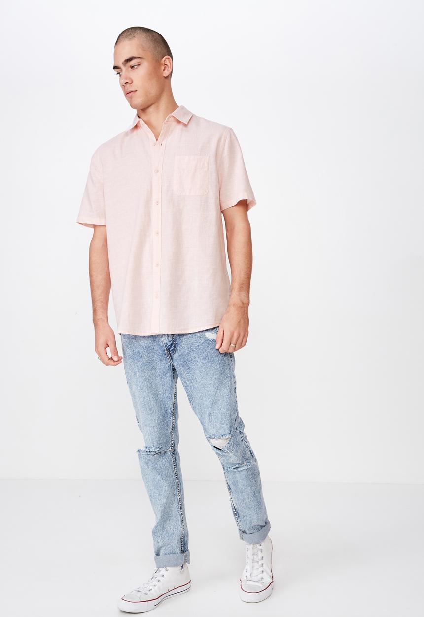 Cotton On - Premium short sleeve shirt - pink 
