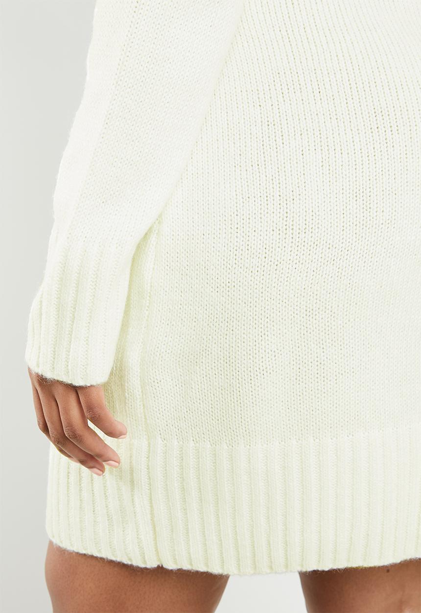 Missguided - Turtle-neck jumper dress - cream