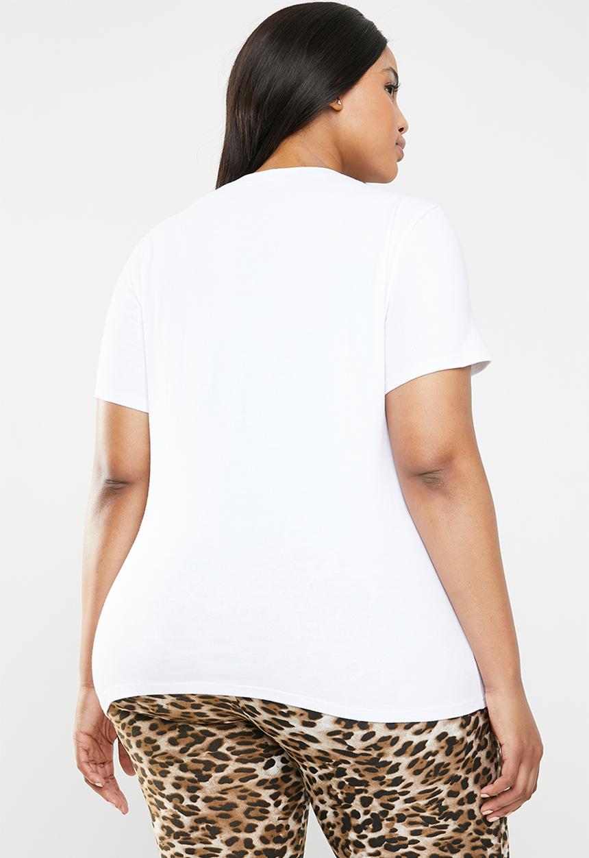 STYLE REPUBLIC PLUS - Beach please T-shirt - black & white