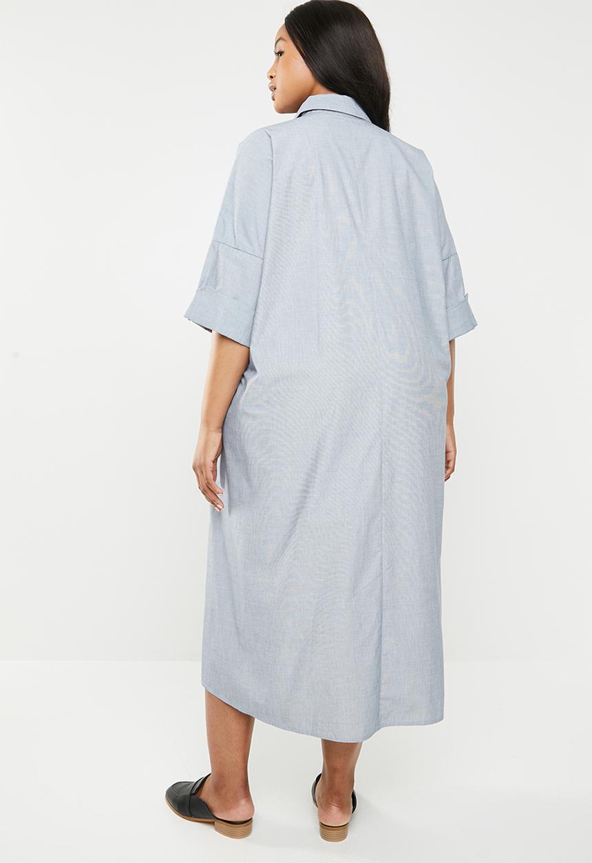 AMANDA LAIRD CHERRY - Plus size thutho shirt dress - blue