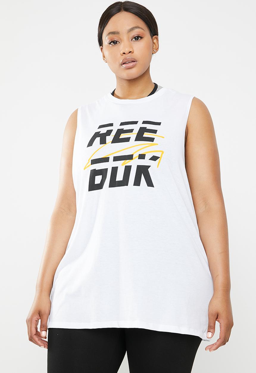 Reebok - Curve myt Reebok muscle top - white
