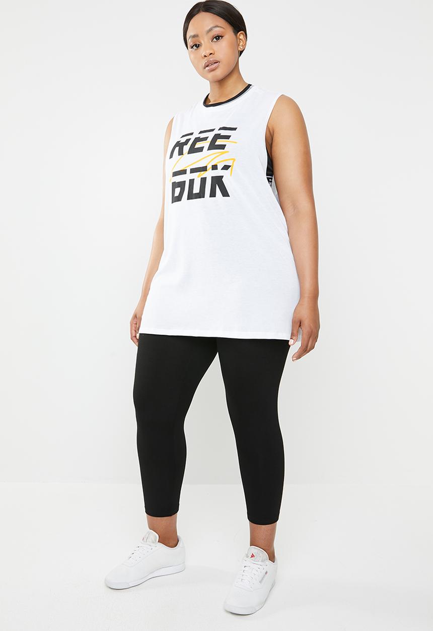 Reebok - Curve myt Reebok muscle top - white