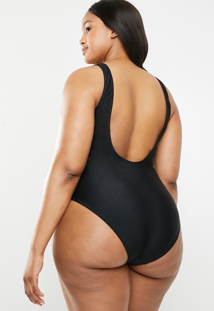 Superbalist - Scoop neck one piece - black