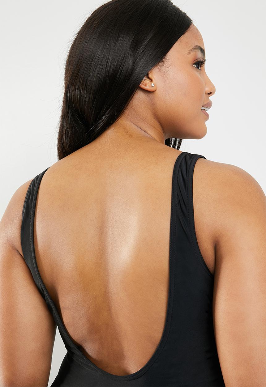 Superbalist - Scoop neck one piece - black