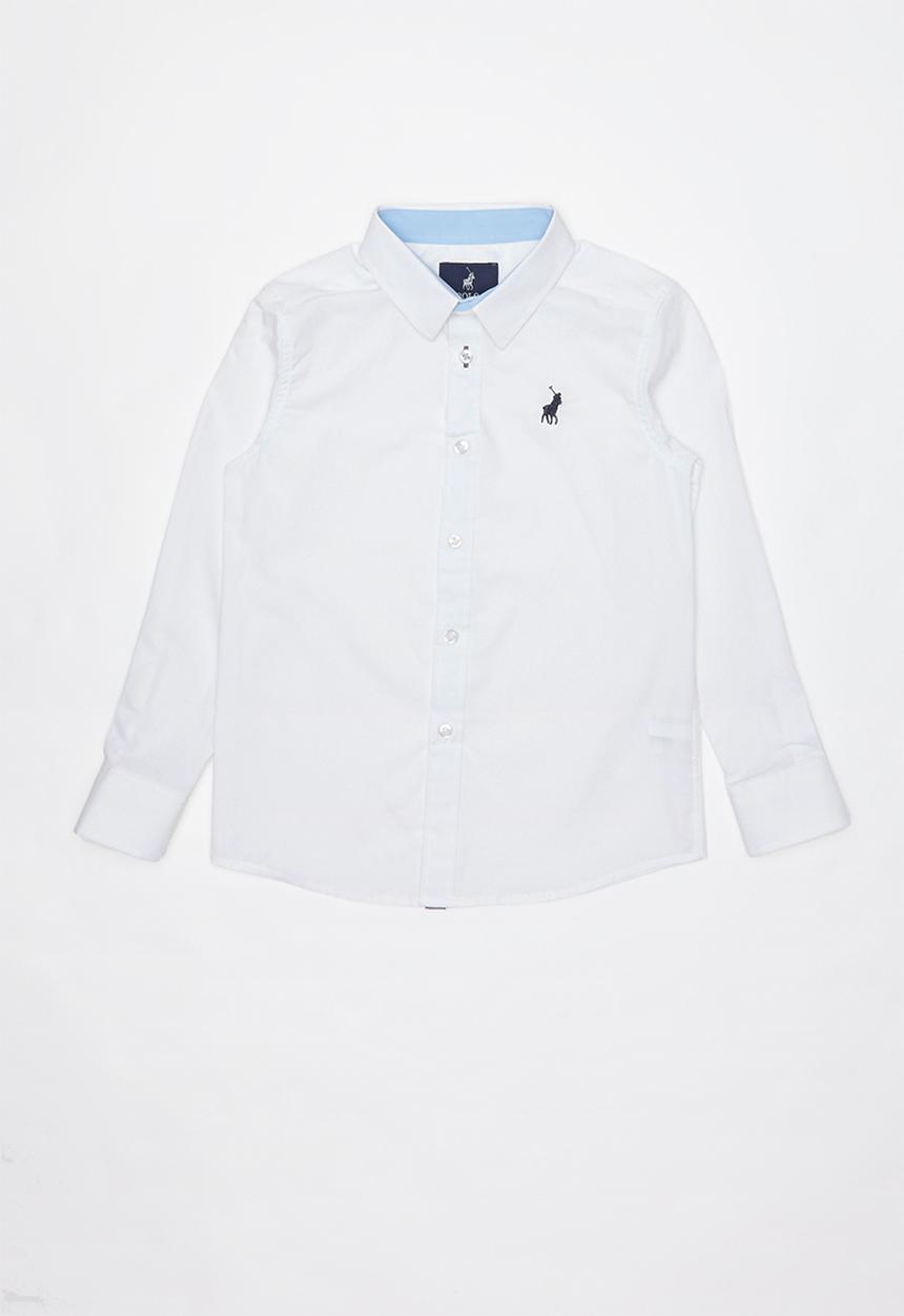 POLO - Boys Nicholas long sleeve shirt - white