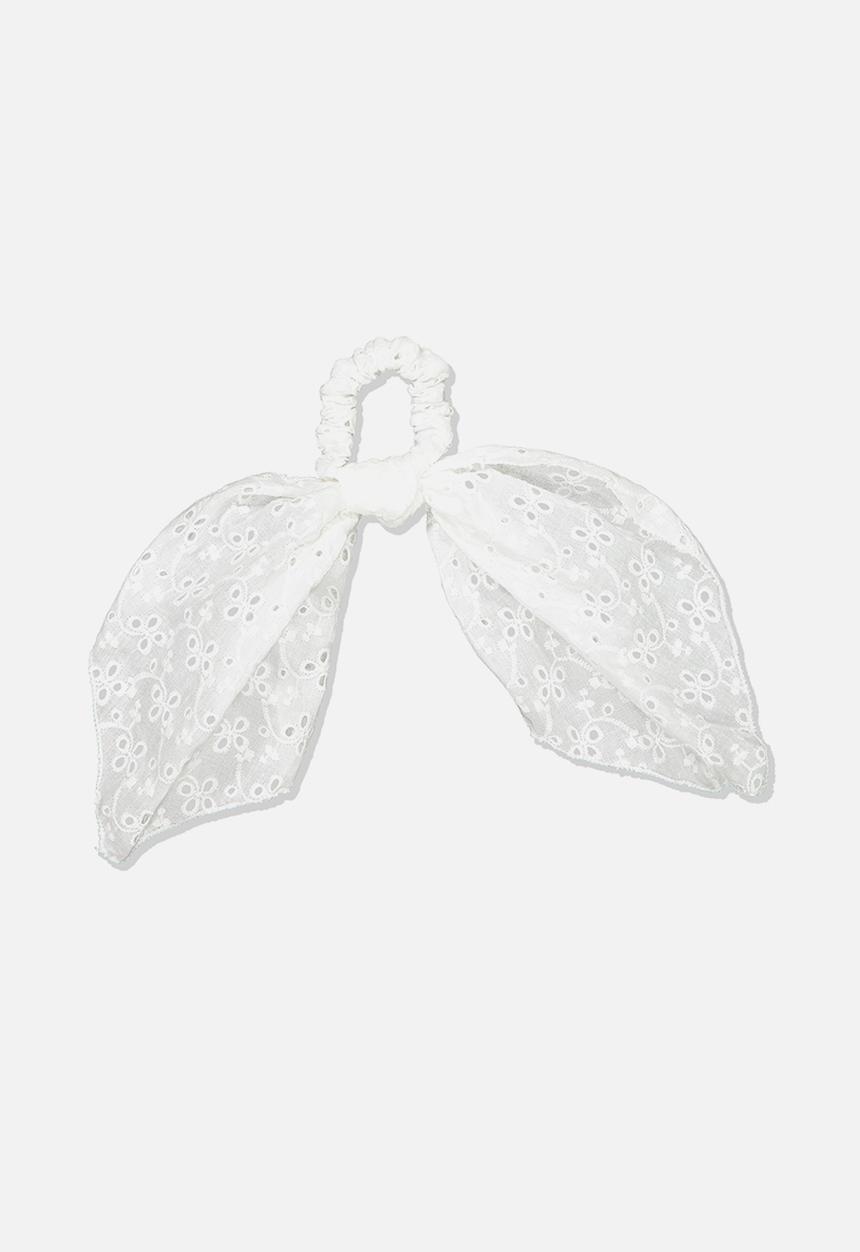 Cotton On - Scarf scrunchie - white