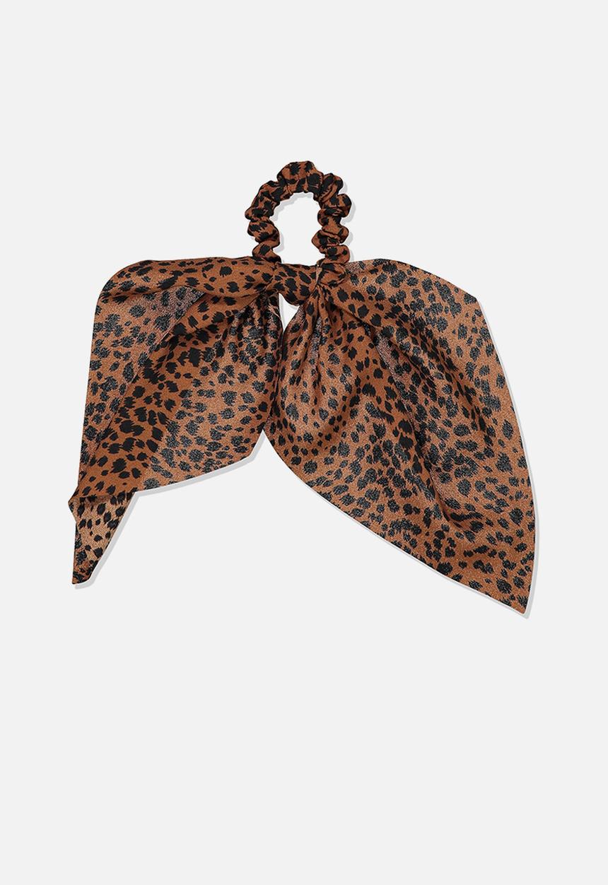 Cotton On - Scarf scrunchie - brown & black 
