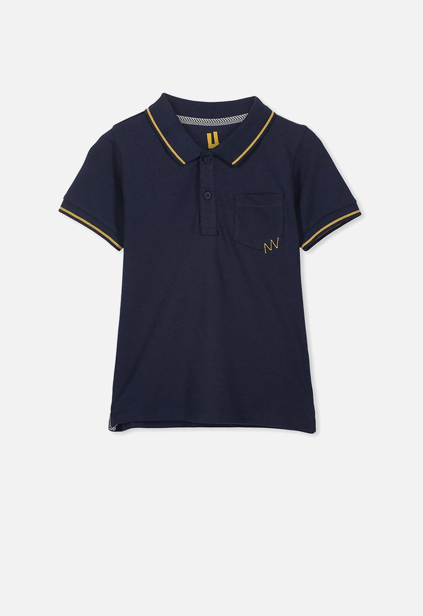 Cotton On - Kendricks polo - navy & yellow 