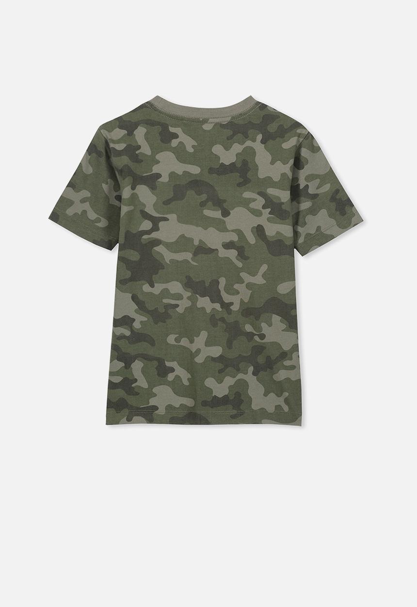 Cotton On - Max skater short sleeve tee - khaki & grey 