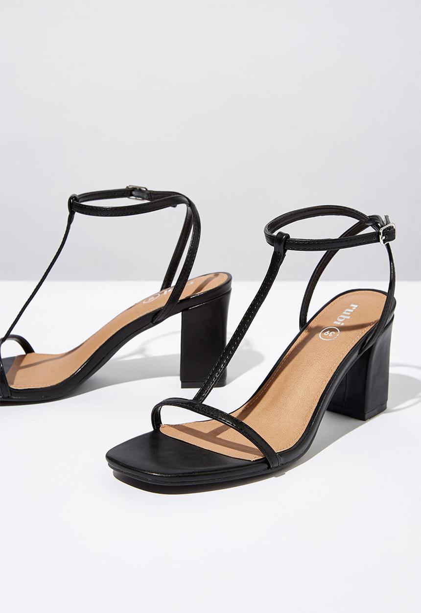 Cotton On - Mila double strap heel - black smooth