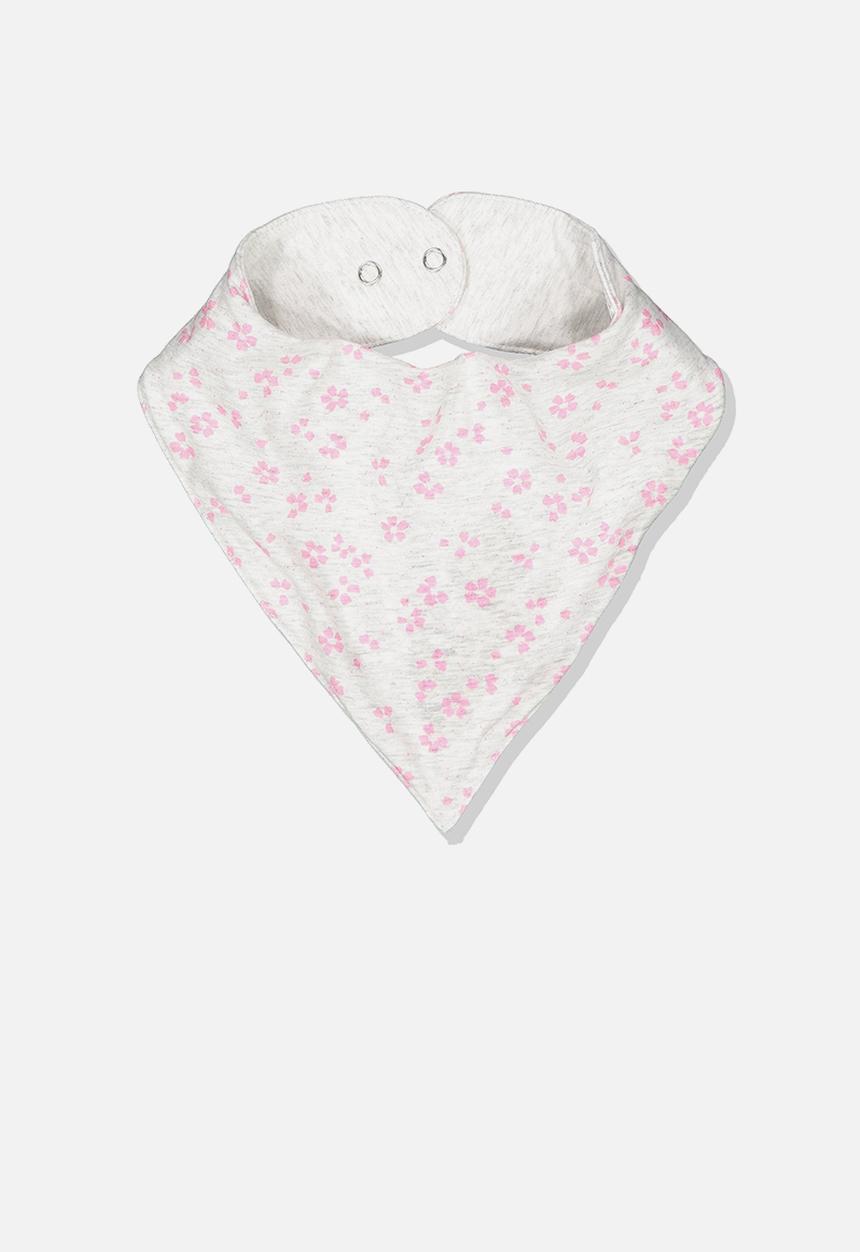 Cotton On - The kerchief bib - grey & pink