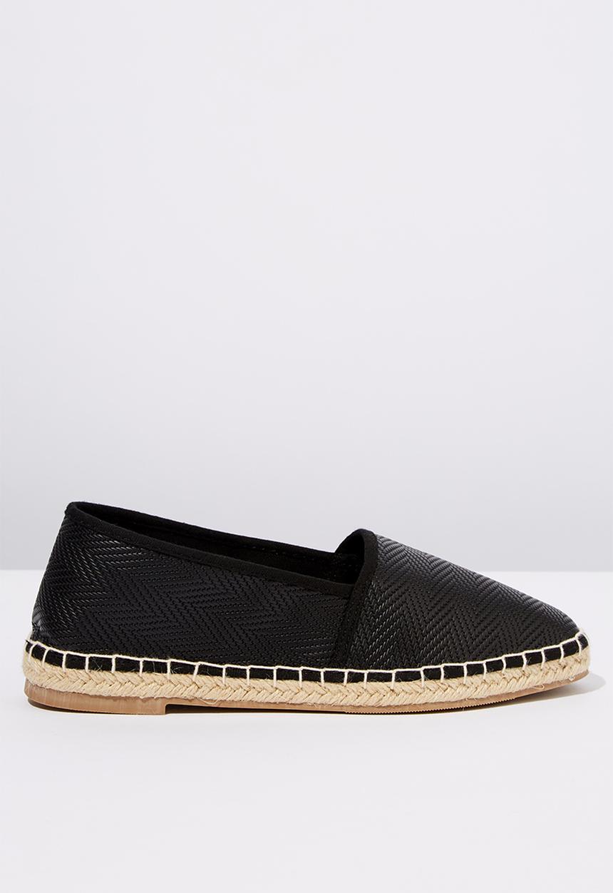 Cotton On - Woven espadrille - black