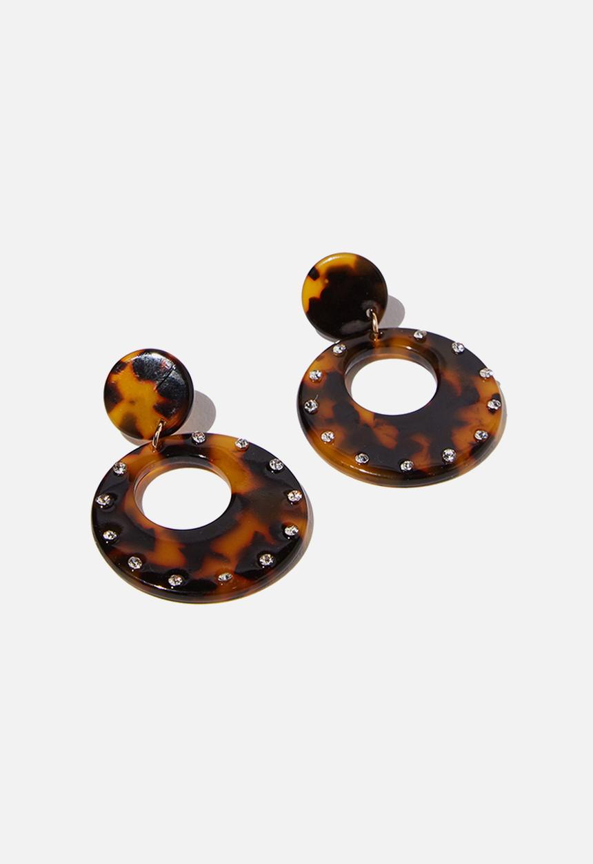 Cotton On - Tokyo earrings - brown
