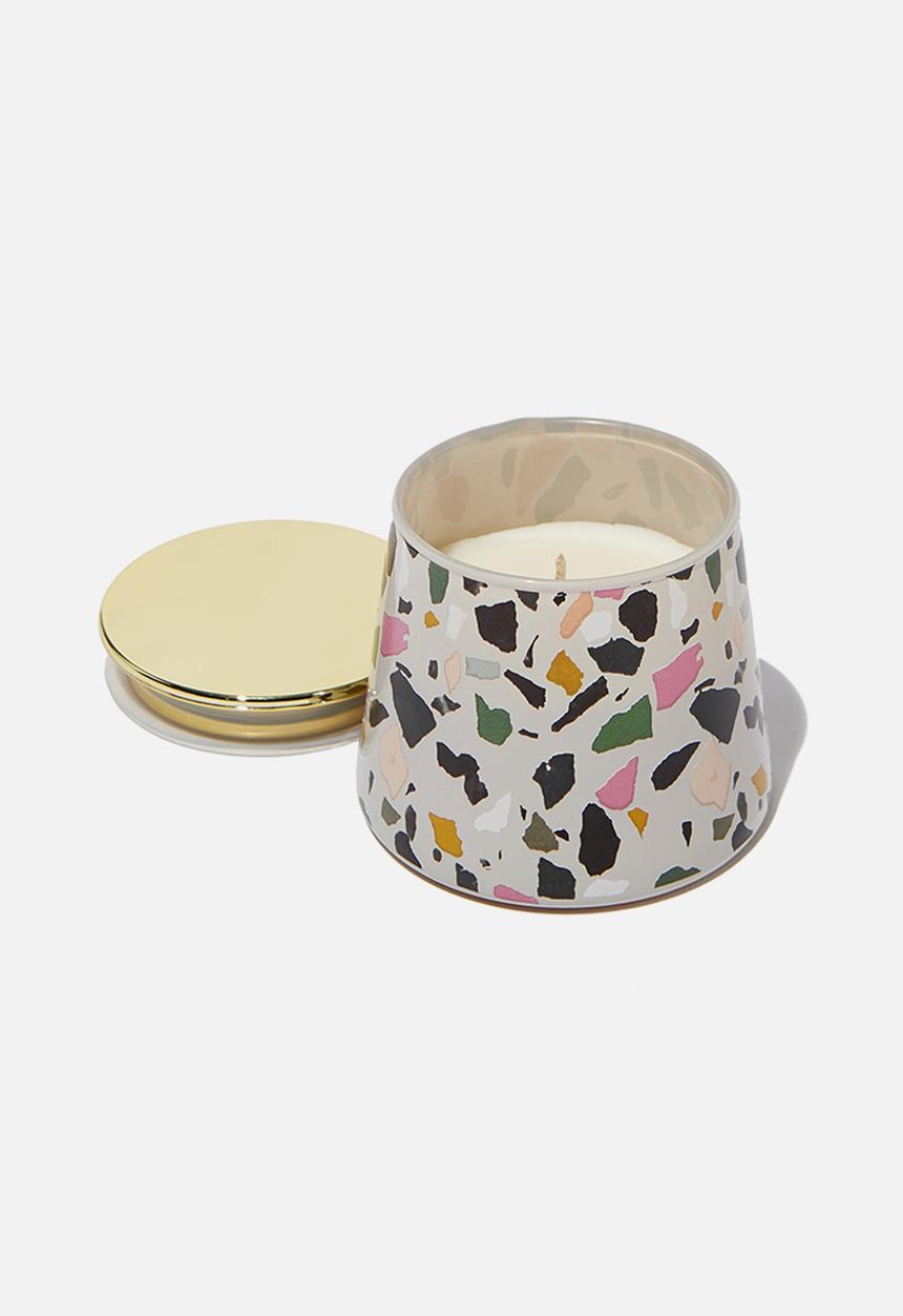 Typo - Angle candle - pink terrazzo
